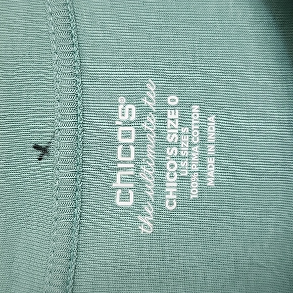 Chicos The Ultimate Tee Long Sleeve Top/ Size 0 (S) - Picture 3 of 10